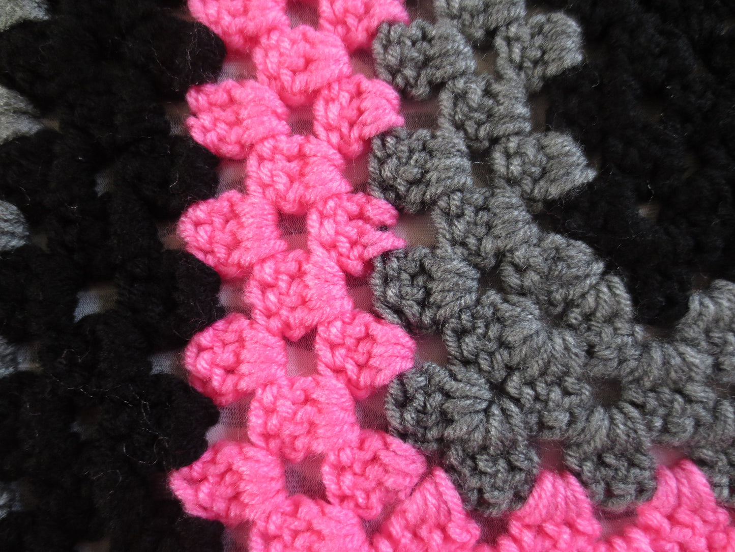 Crocheted Infant Girls Toddler Baby Blanket, Granny Square, Fabric Lined, Zebra Print, Baby Shower Gift, Girls Gift, Blanket for Baby Girl