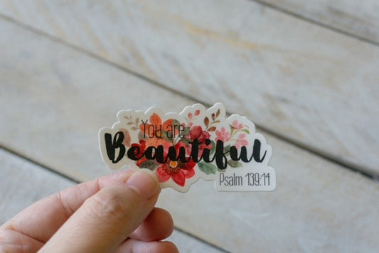 You Are Beautiful vinyl sticker