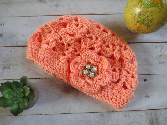 Women's Crochet Bohemian Lace Hat, Ready to Ship