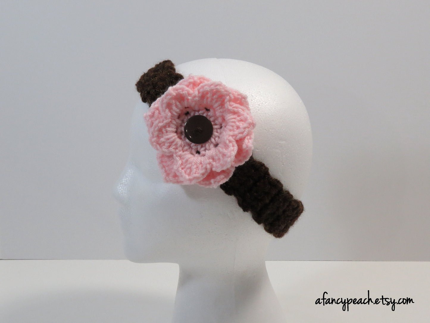 Crochet Headband with 3 removable flowers, Women, Girl, Ready to Ship