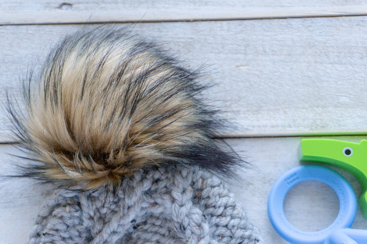 Newborn Twist of Fate Beanie with Faux Fur Pom, Girls, Boys