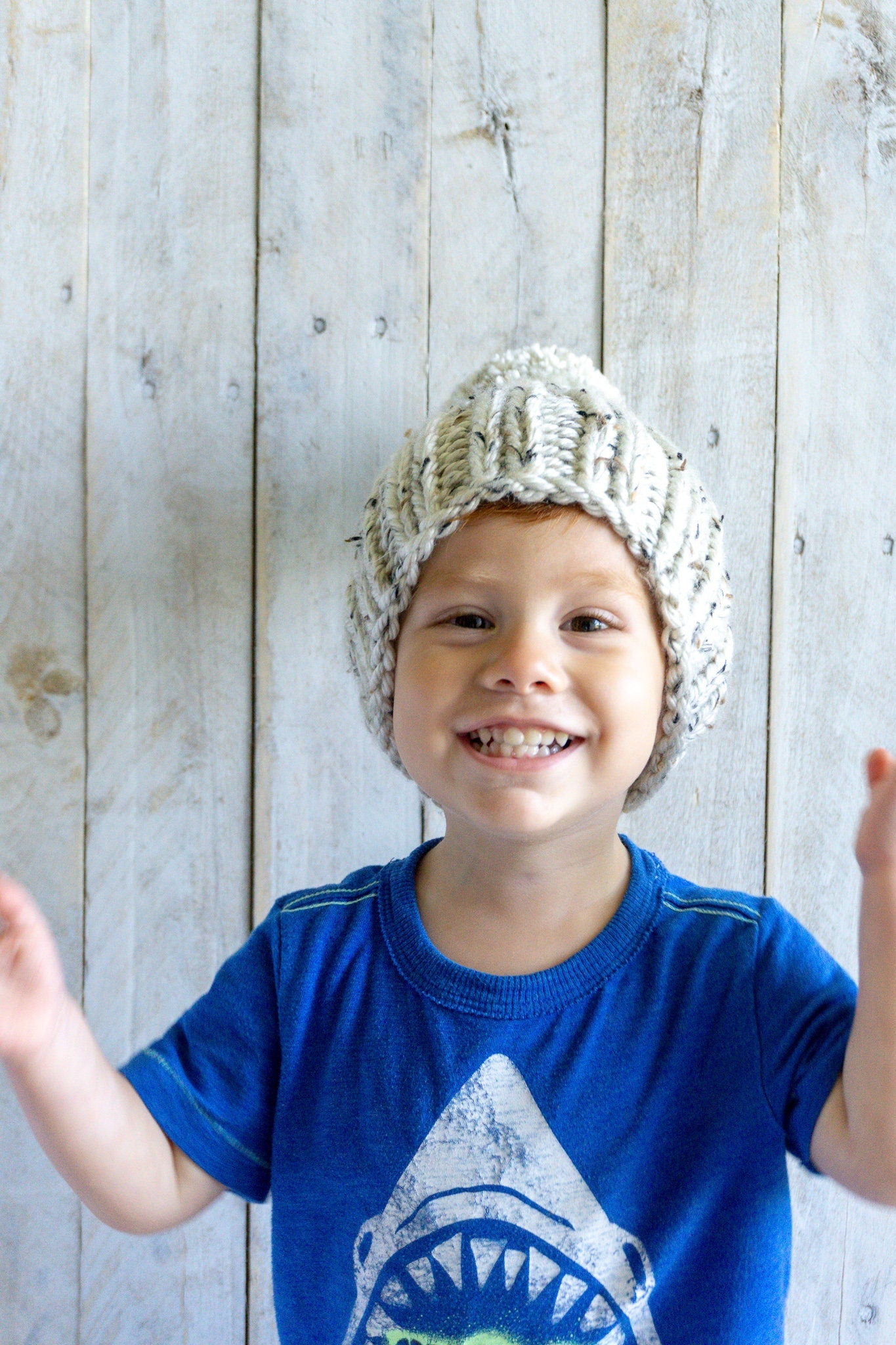 Knit Slouchy Beanie with Yarn Pom, Toddlers, Girls, Boys