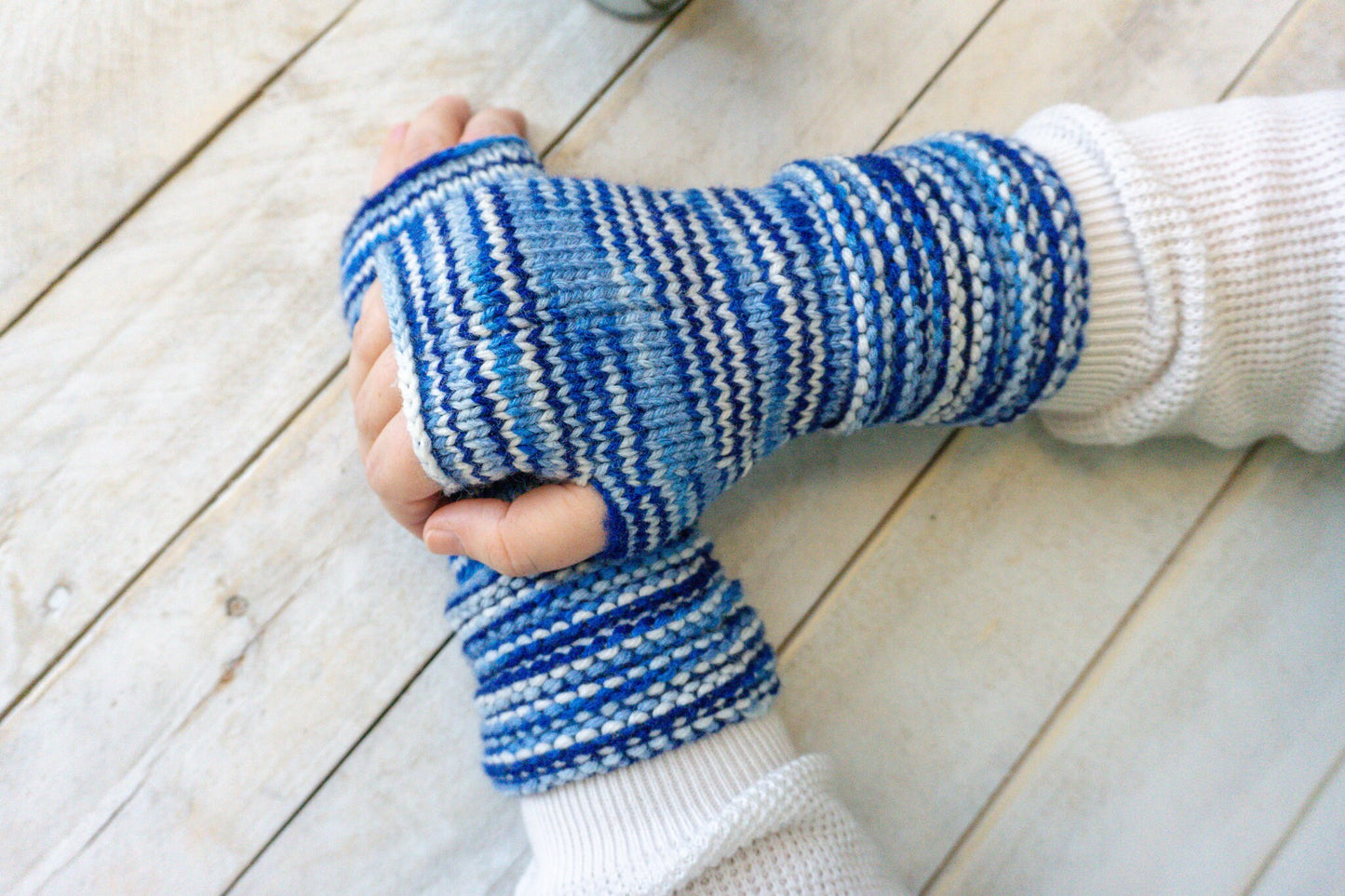 Knit The Ridgelyn Wrist Warmers, Womens, Girls