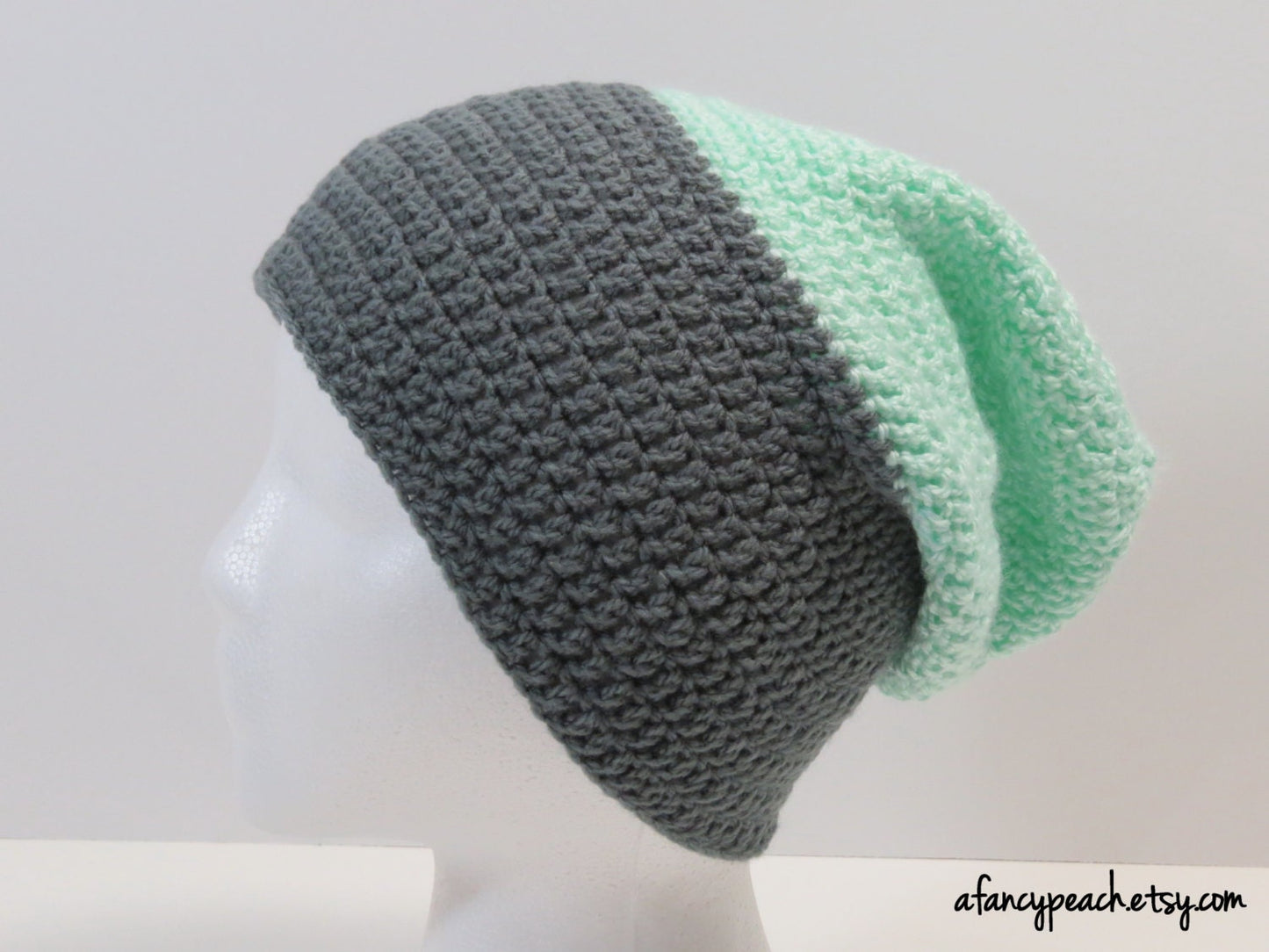 Women's/Men's Crochet Slouchy Hat, Beanie Ready to Ship