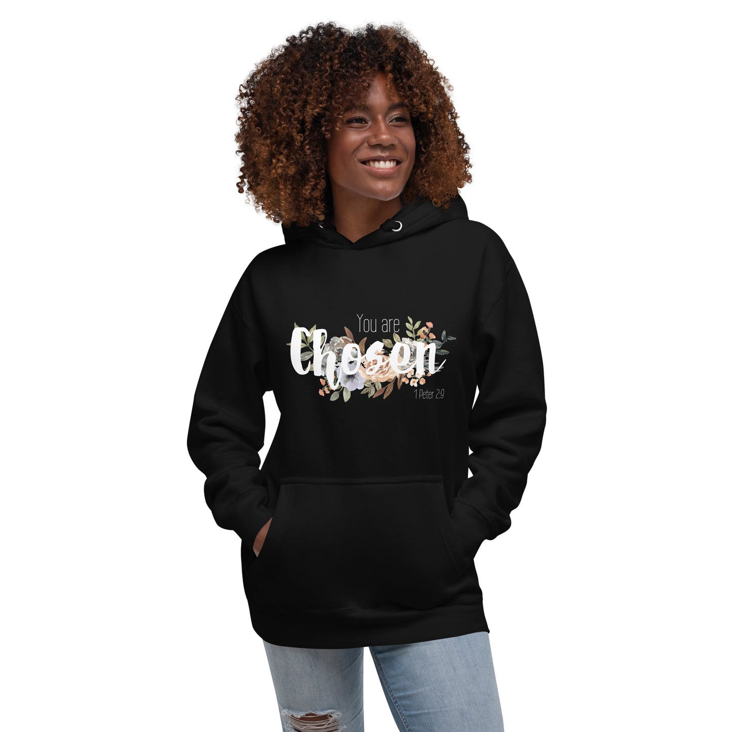 Unisex You Are Chosen Hoodie - White font