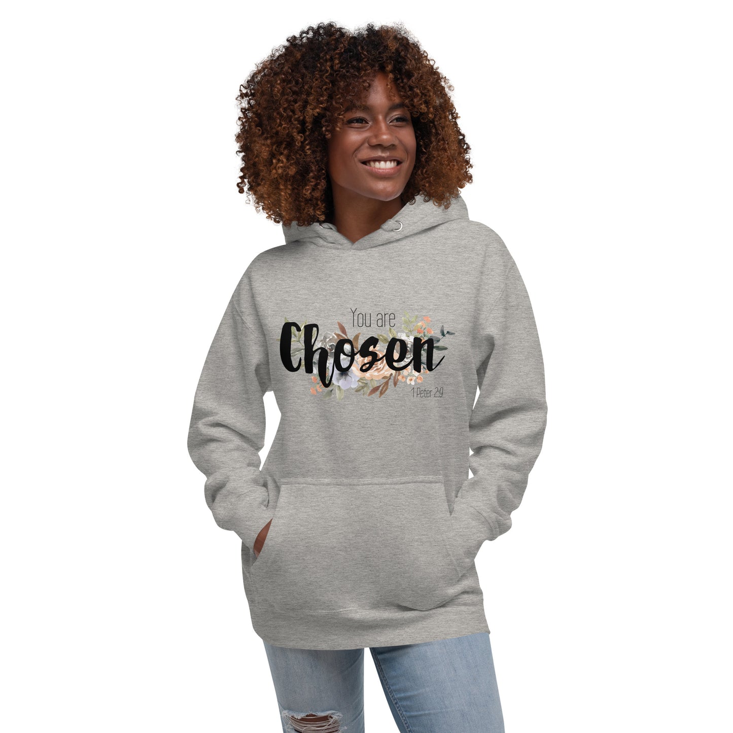 Unisex You Are Chosen Hoodie - Black font