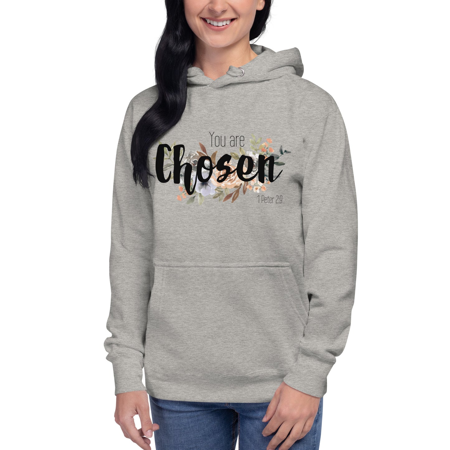 Unisex You Are Chosen Hoodie - Black font