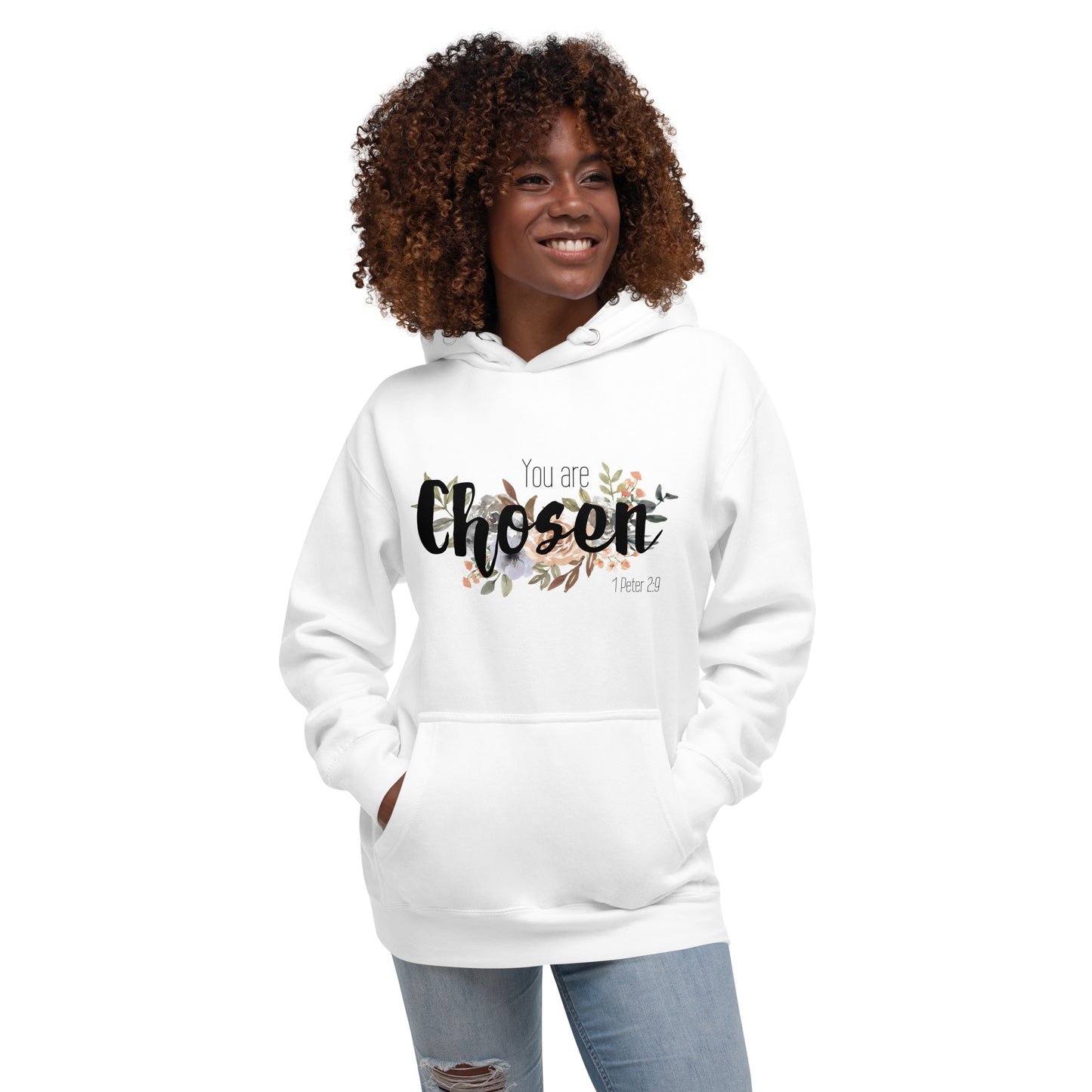 Unisex You Are Chosen Hoodie - Black font