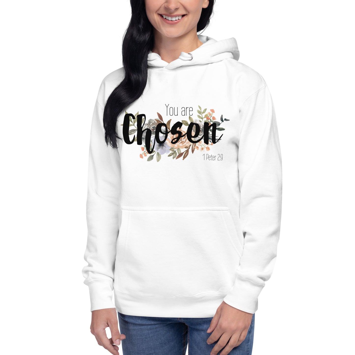 Unisex You Are Chosen Hoodie - Black font