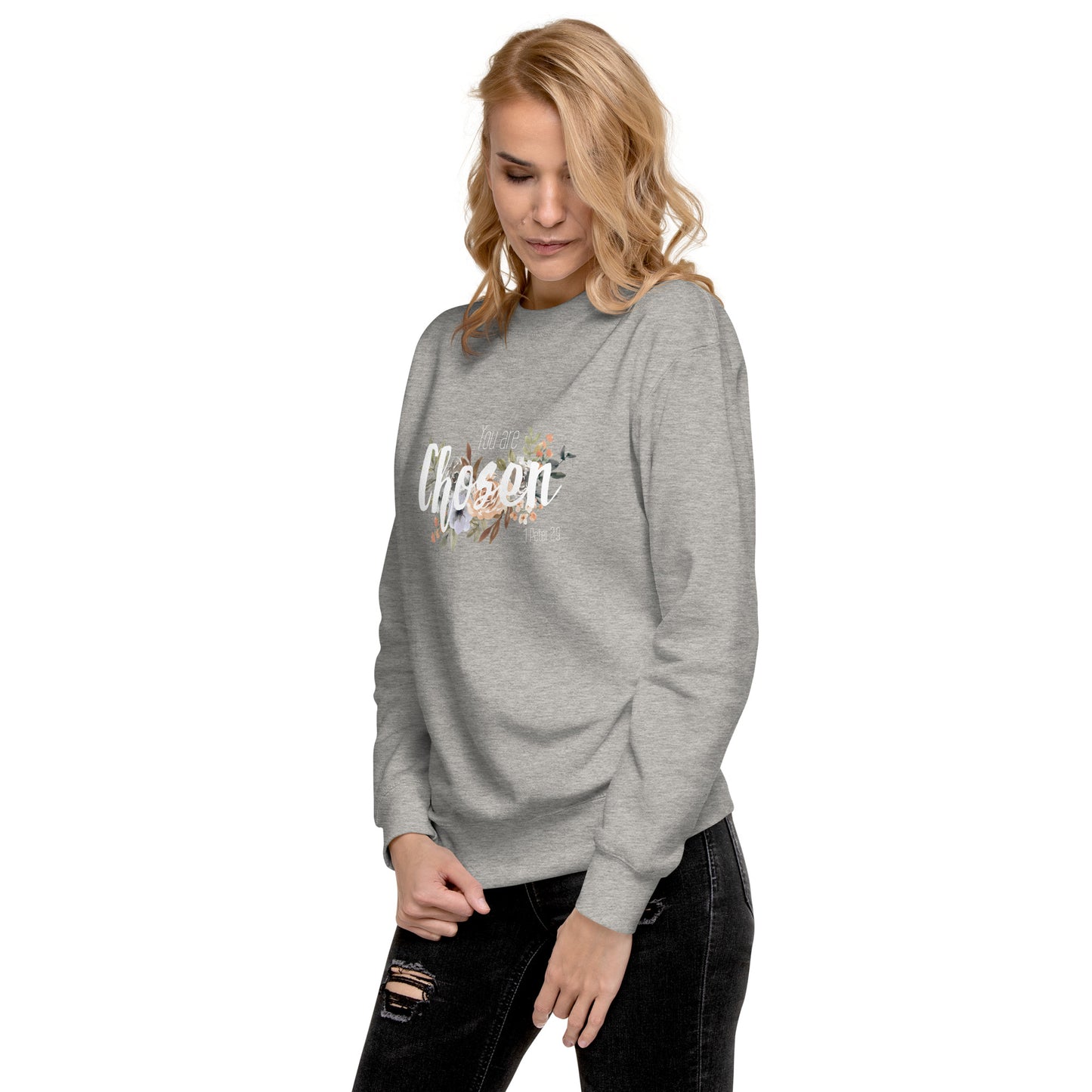 Unisex You Are Chosen Crewneck Sweatshirt - White font