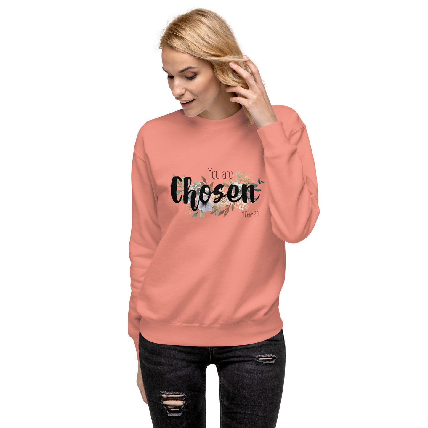 Unisex You Are Chosen Crewneck Sweatshirt - Black Font