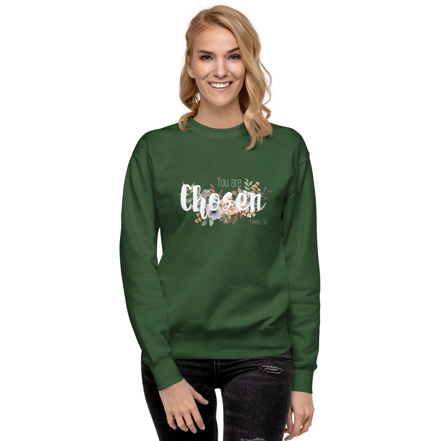 Unisex You Are Chosen Crewneck Sweatshirt - White font