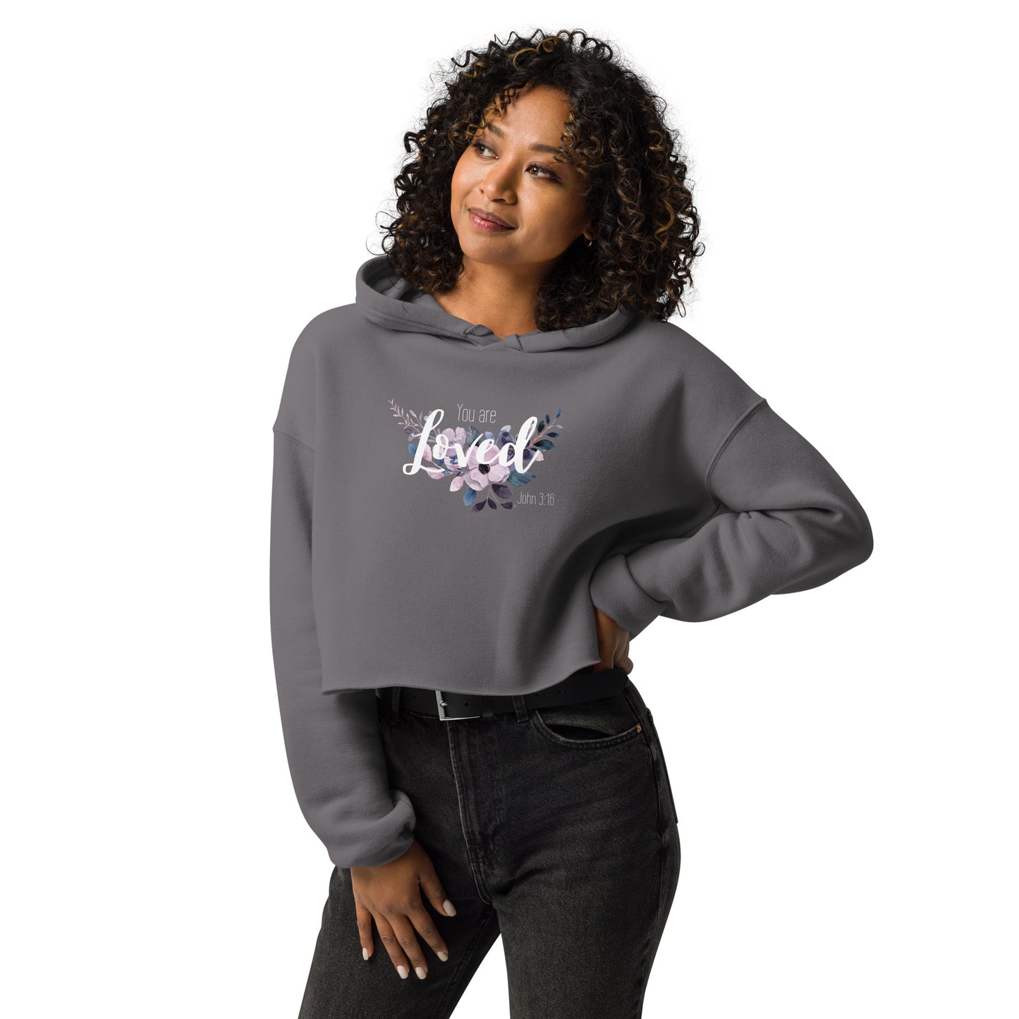 Crop You Are Loved Hoodie