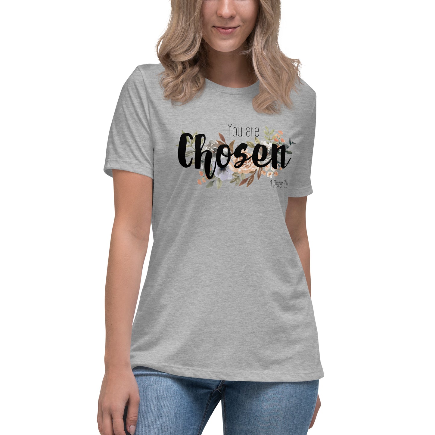 Women's Relaxed You Are Chosen T-Shirt - black font