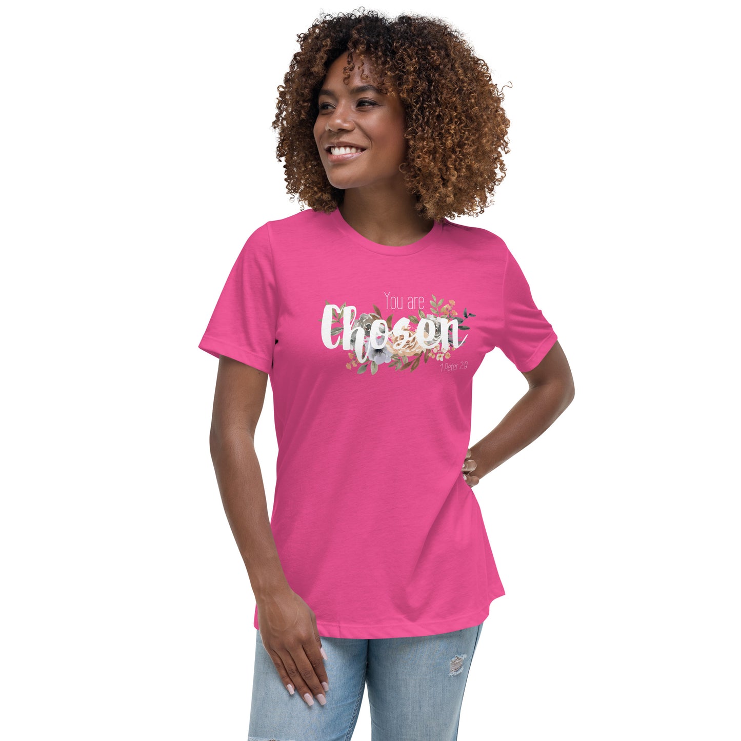 Women's Relaxed You Are Chosen T-Shirt - white font