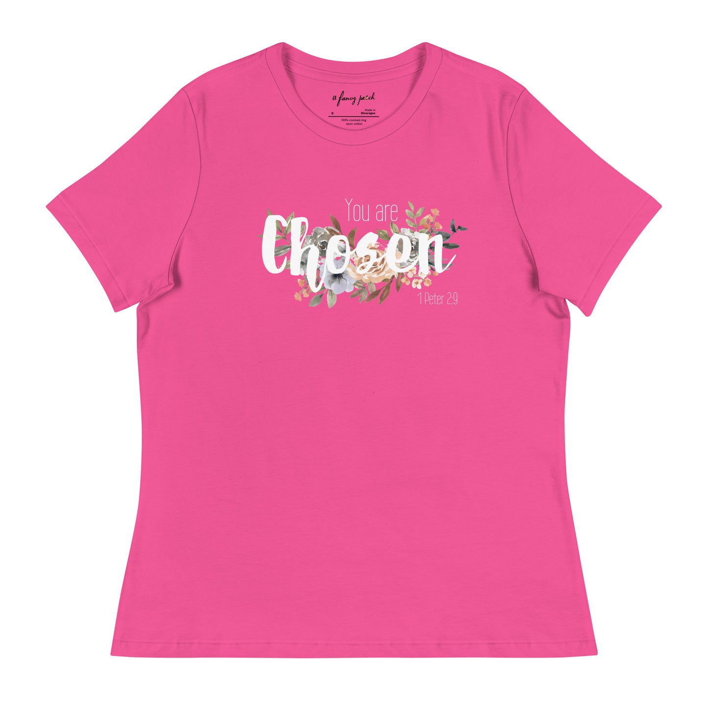 Women's Relaxed You Are Chosen T-Shirt - white font