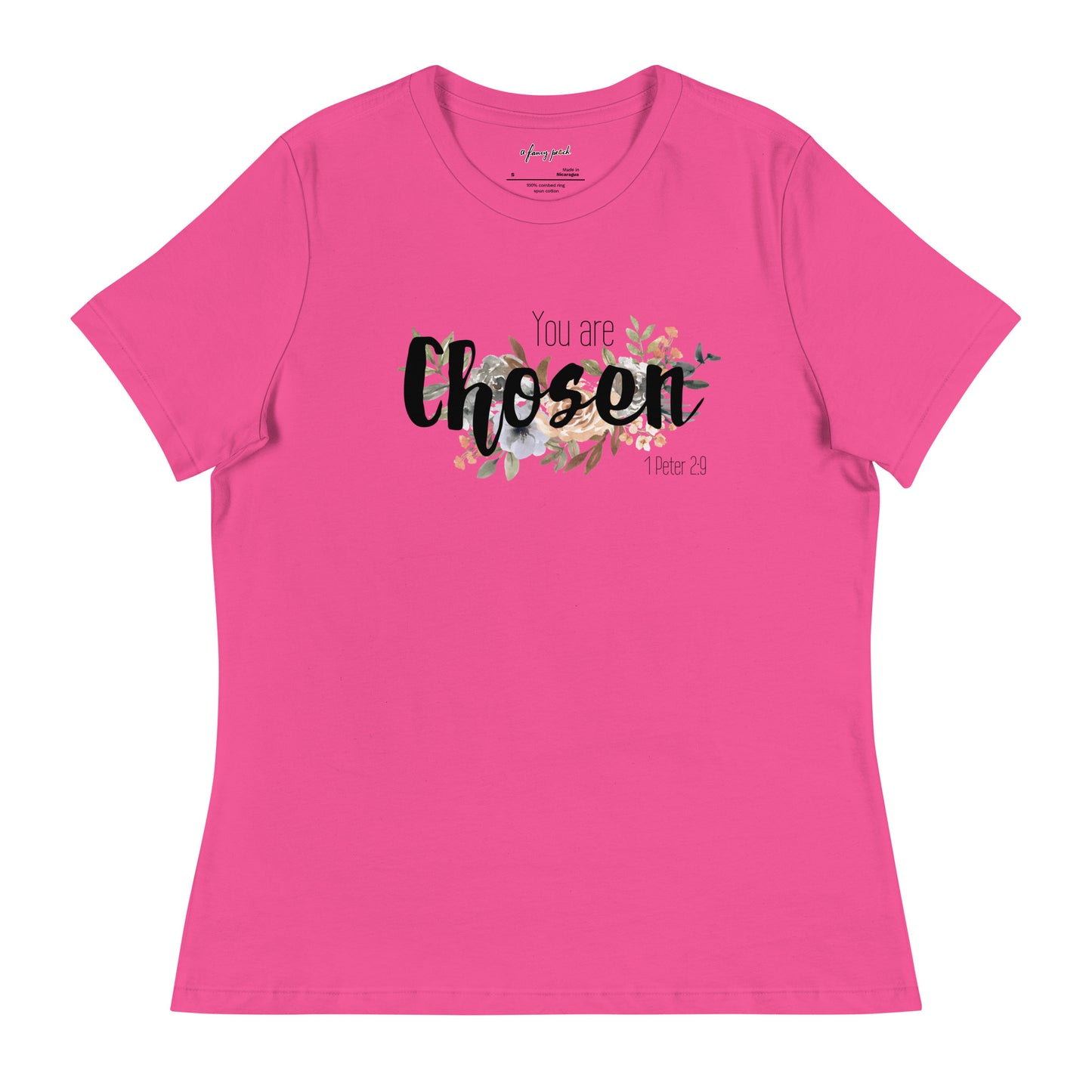 Women's Relaxed You Are Chosen T-Shirt - black font