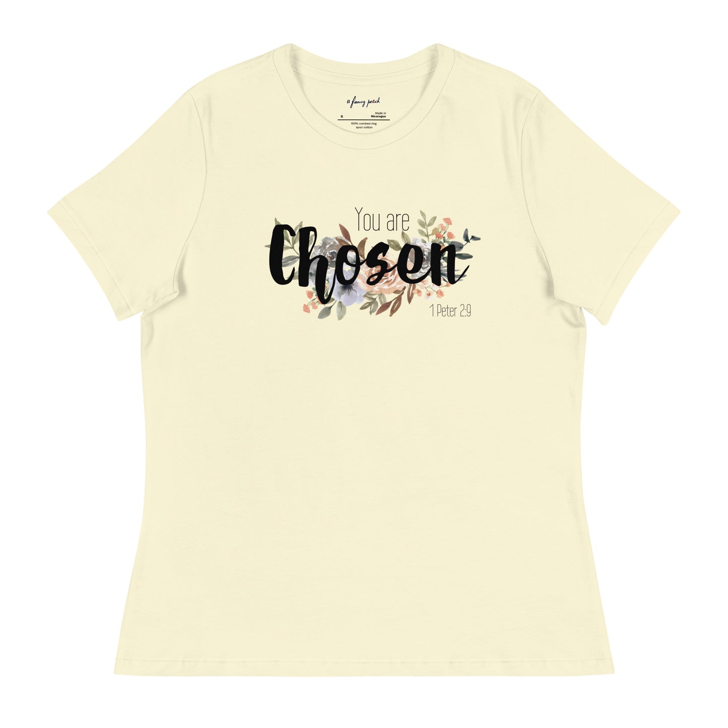 Women's Relaxed You Are Chosen T-Shirt - black font