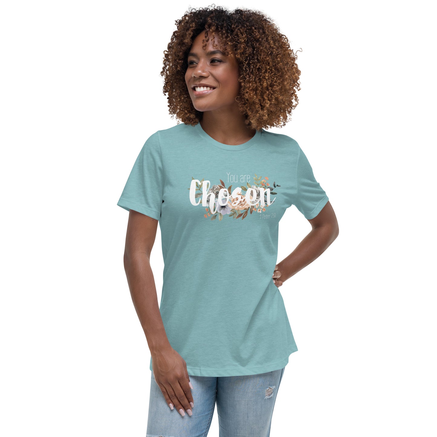 Women's Relaxed You Are Chosen T-Shirt - white font