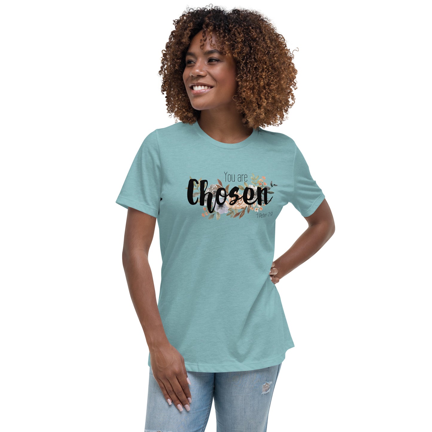 Women's Relaxed You Are Chosen T-Shirt - black font