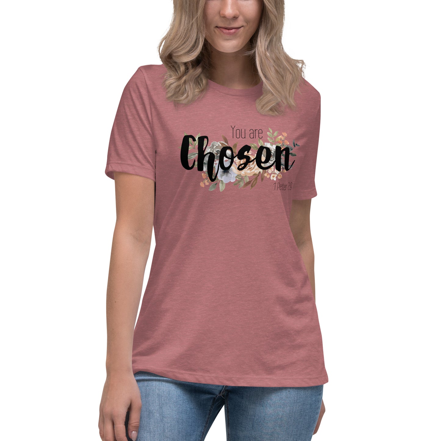 Women's Relaxed You Are Chosen T-Shirt - black font