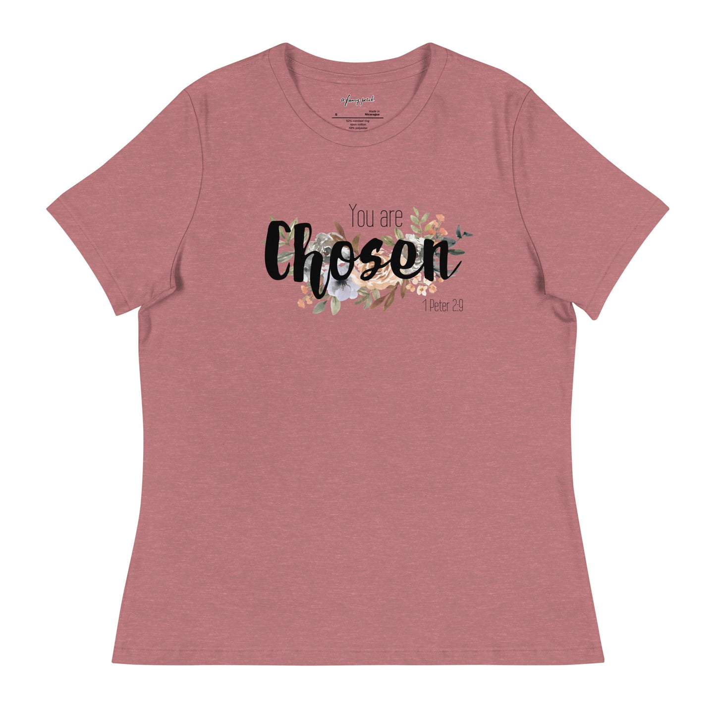 Women's Relaxed You Are Chosen T-Shirt - black font