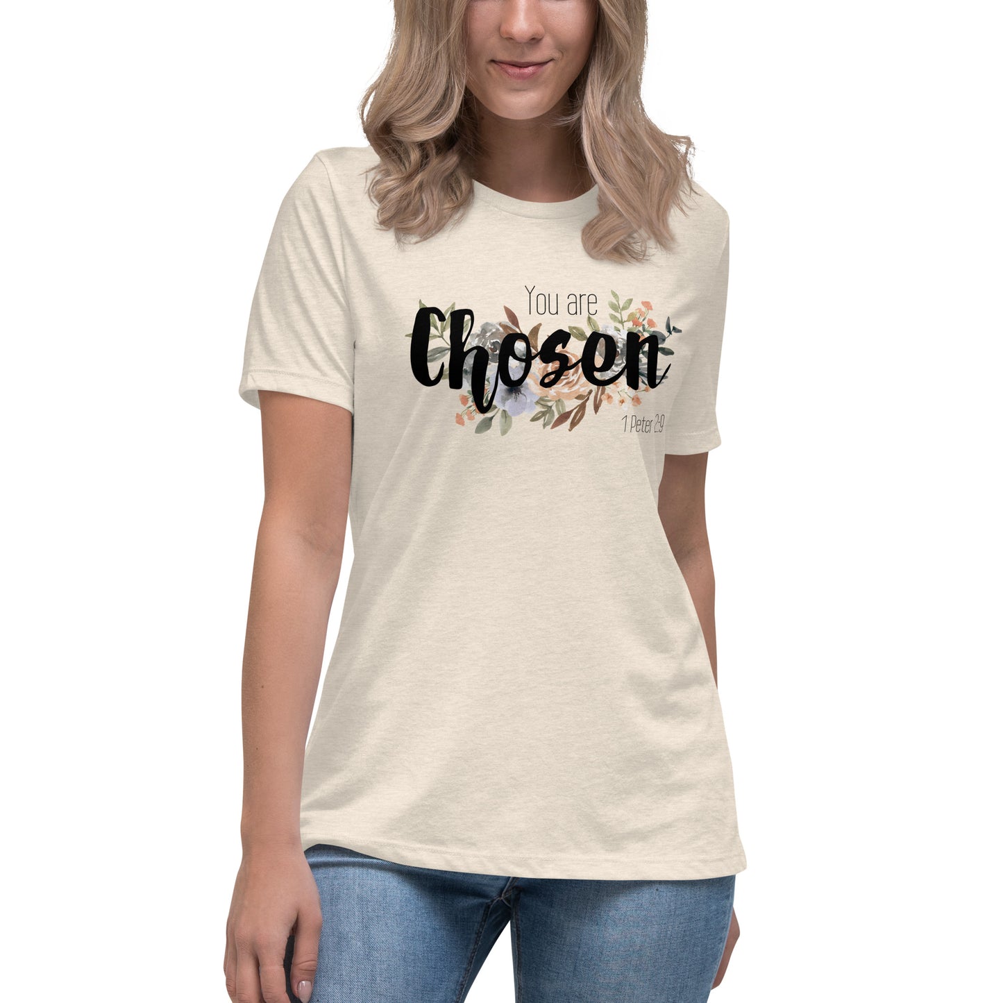 Women's Relaxed You Are Chosen T-Shirt - black font