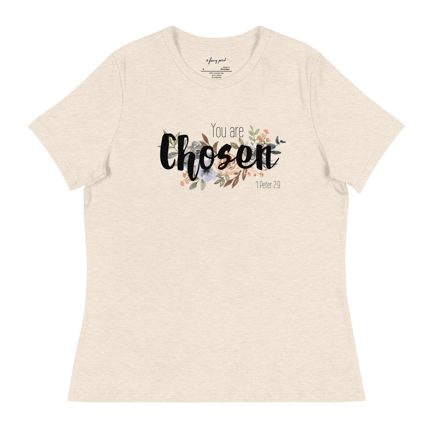 Women's Relaxed You Are Chosen T-Shirt - black font