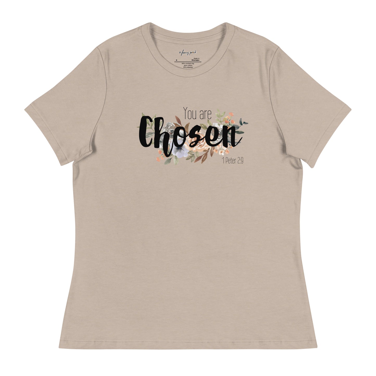 Women's Relaxed You Are Chosen T-Shirt - black font