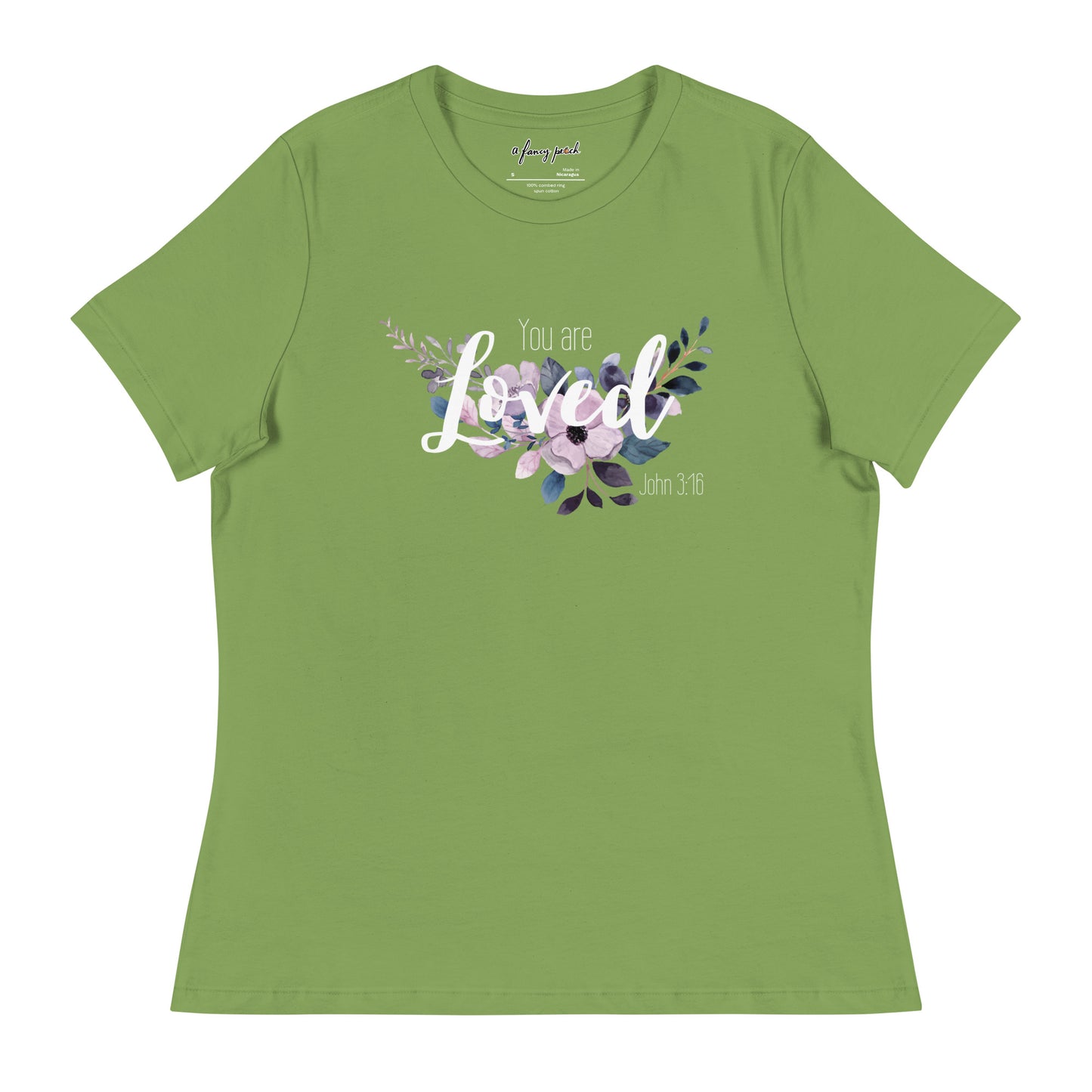 Women's Relaxed You Are Loved T-Shirt - white font