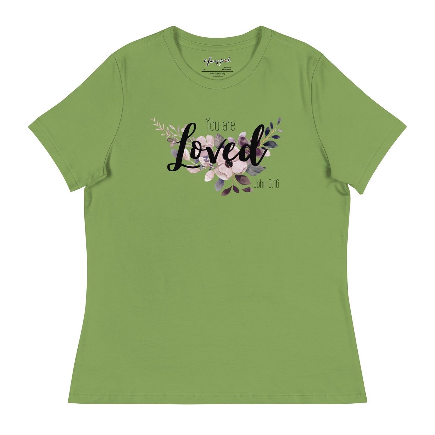 Women's Relaxed You Are Loved T-Shirt - black font