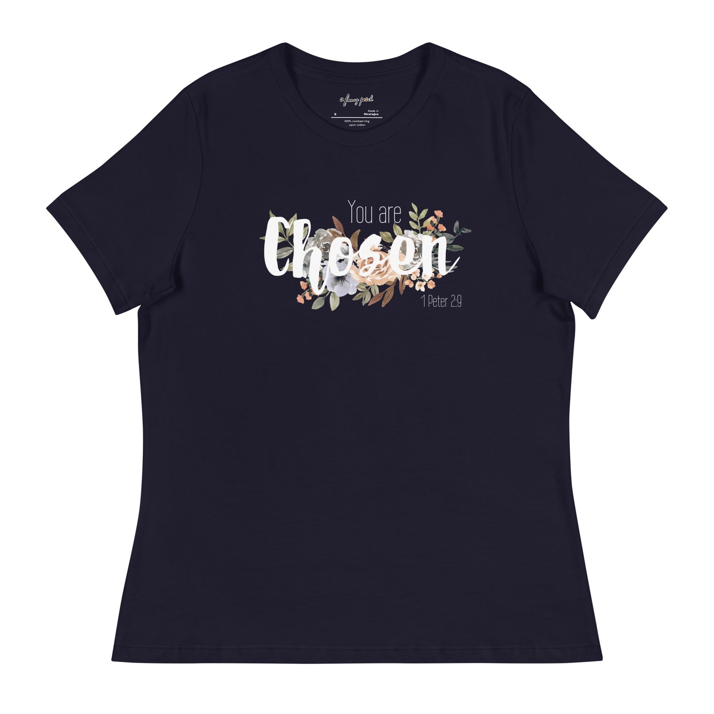 Women's Relaxed You Are Chosen T-Shirt - white font