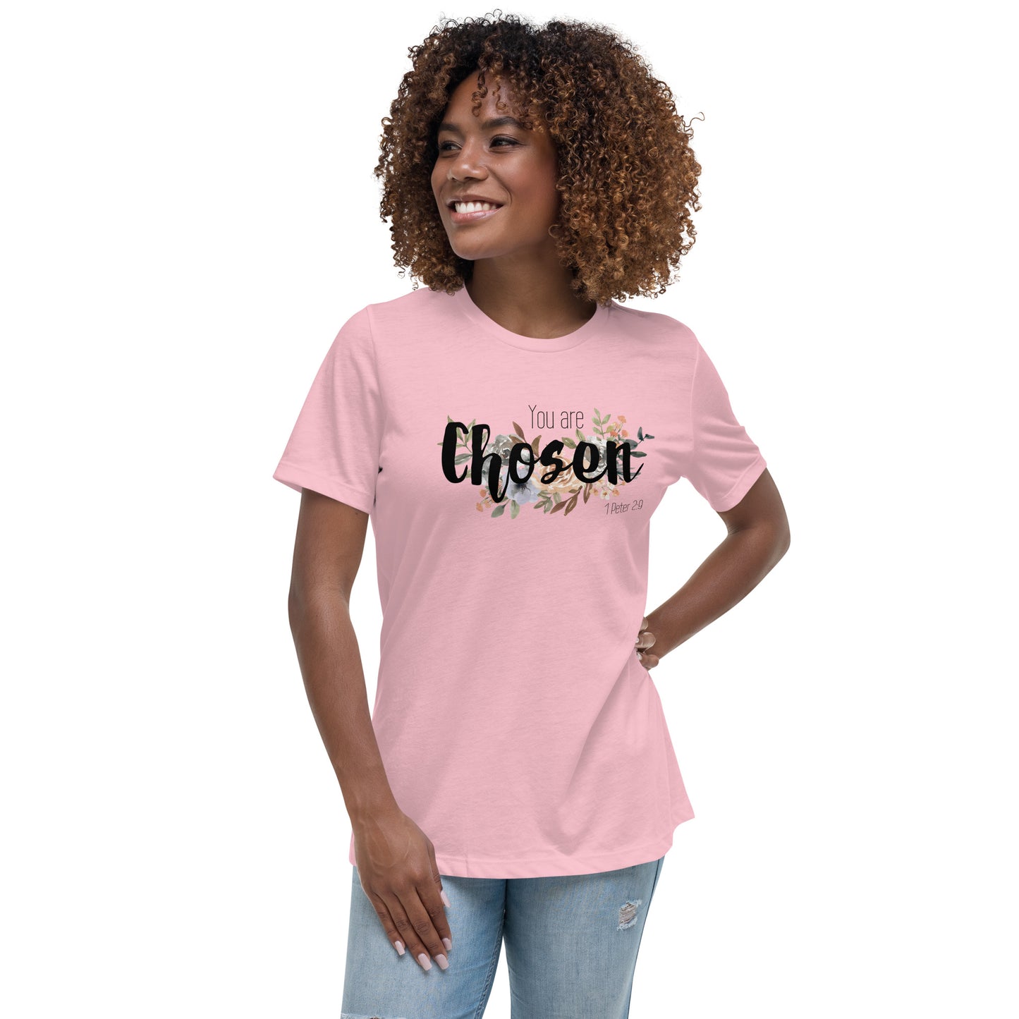 Women's Relaxed You Are Chosen T-Shirt - black font