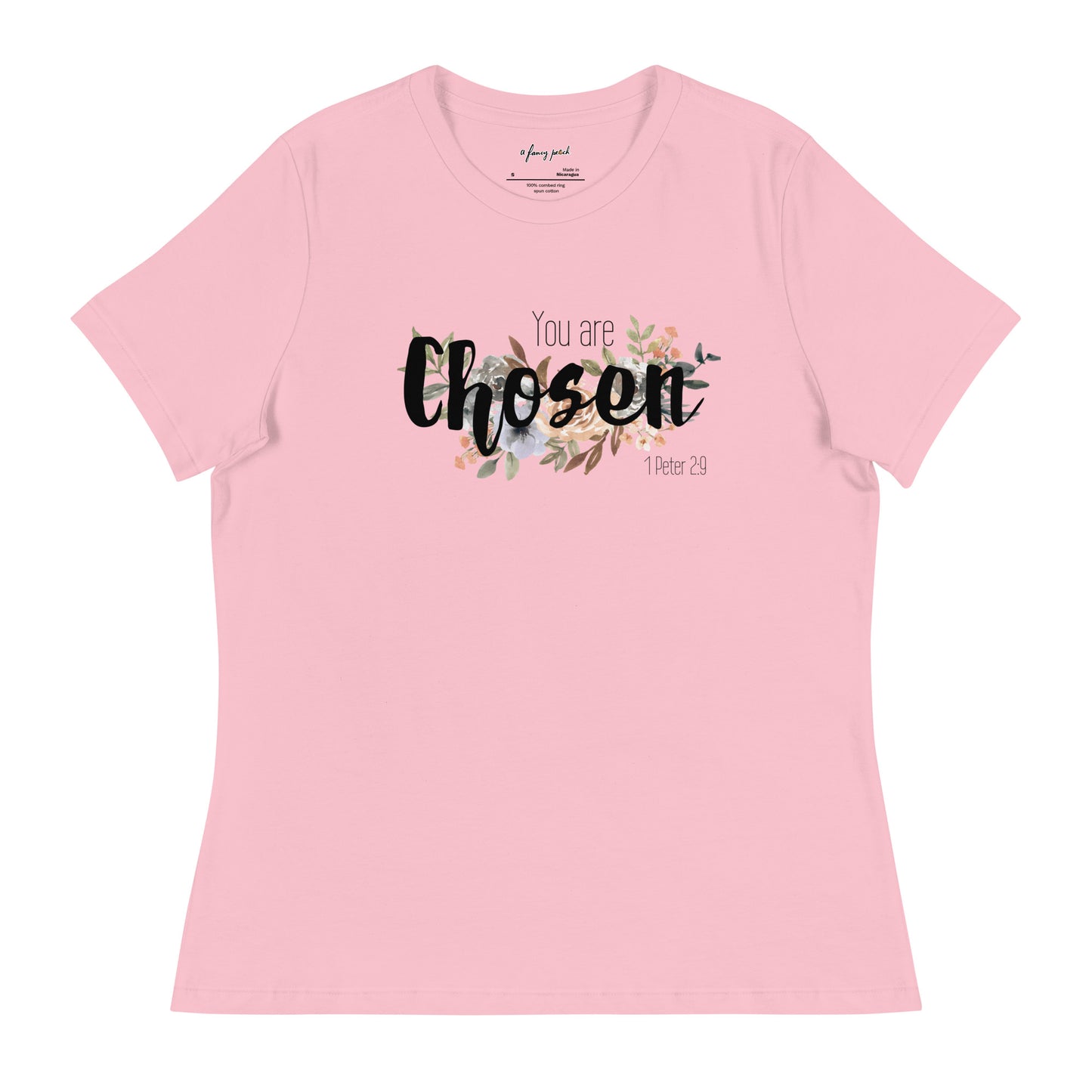 Women's Relaxed You Are Chosen T-Shirt - black font