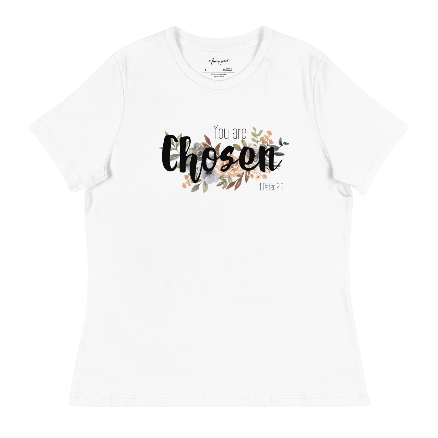 Women's Relaxed You Are Chosen T-Shirt - black font